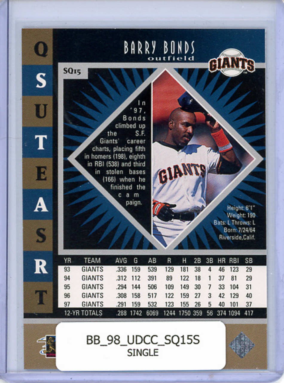 Barry Bonds 1998 Collector's Choice, Starquest #SQ15 Single