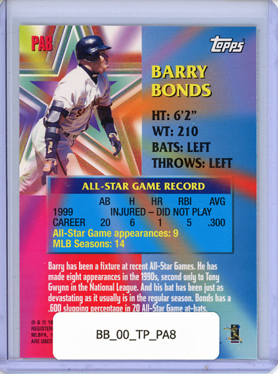 Barry Bonds 2000 Topps, Perennial All-Stars #PA8