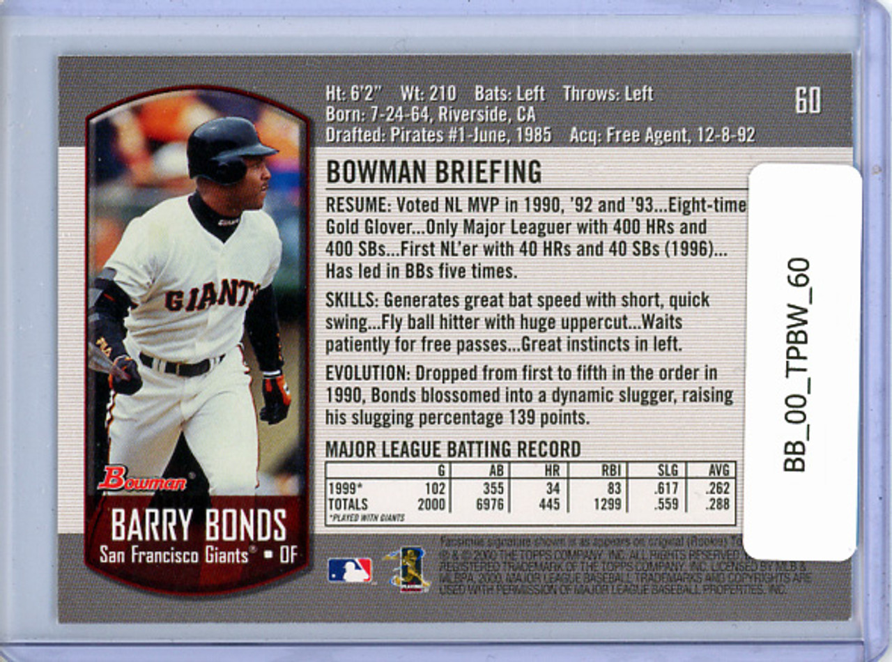 Barry Bonds 2000 Bowman #60