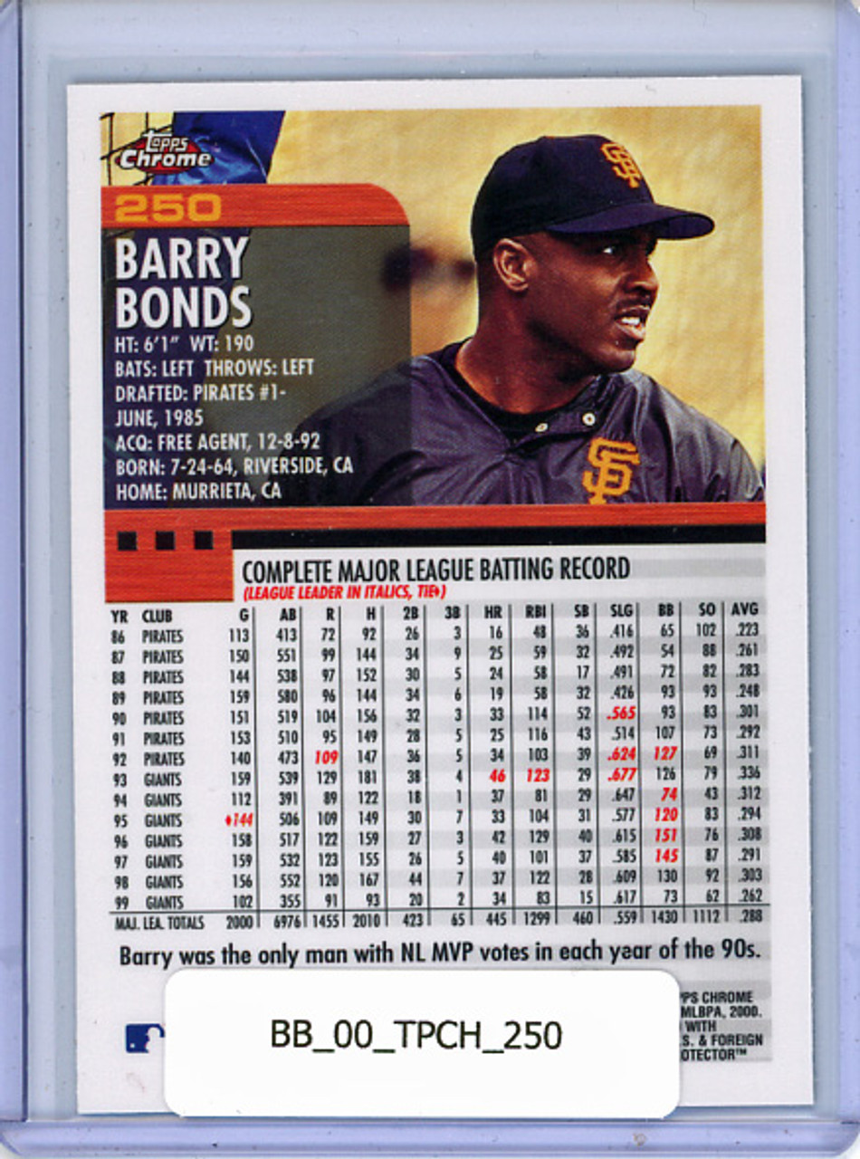 Barry Bonds 2000 Topps Chrome #250