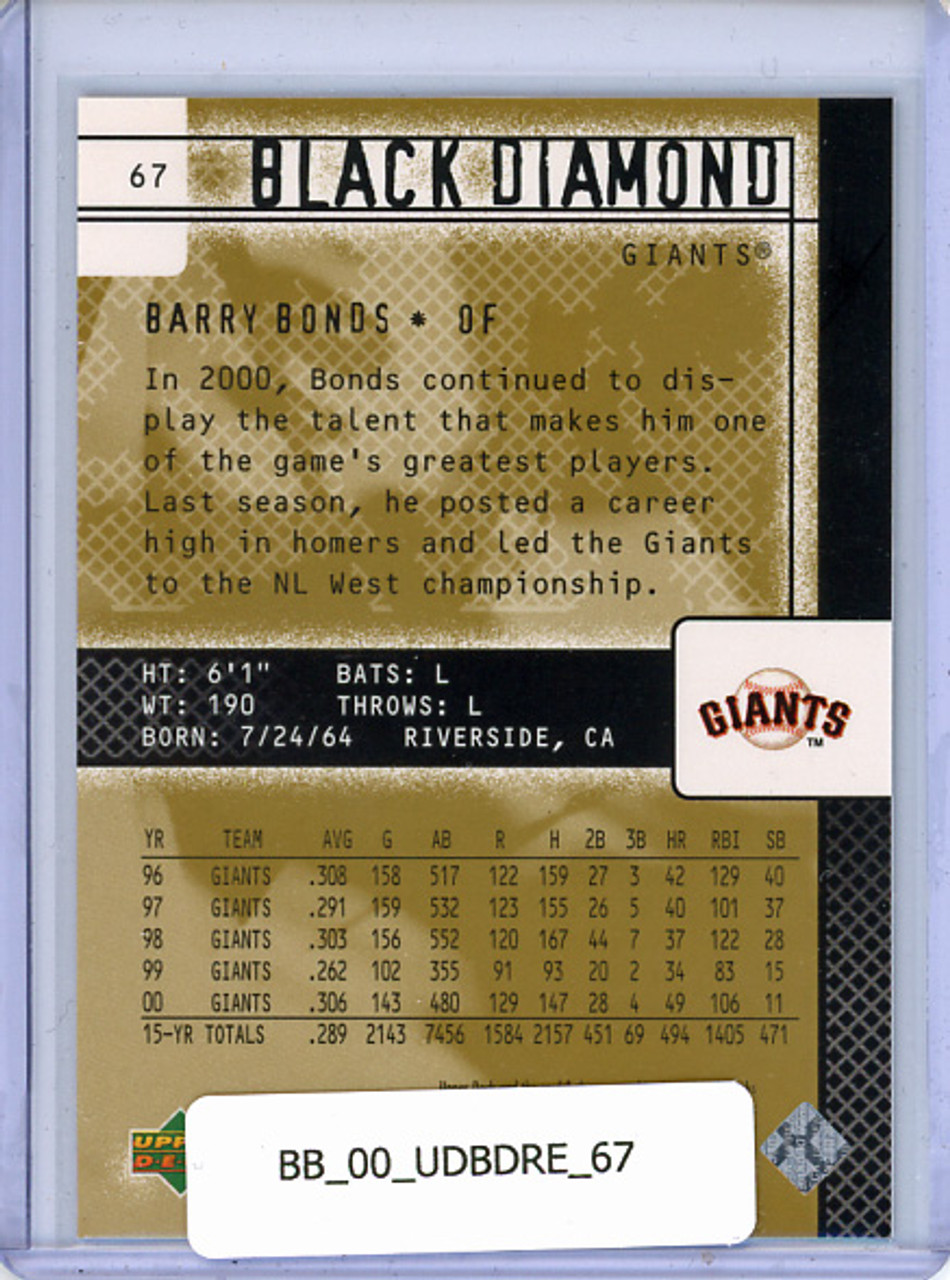 Barry Bonds 2000 Black Diamond Rookie Edition #67