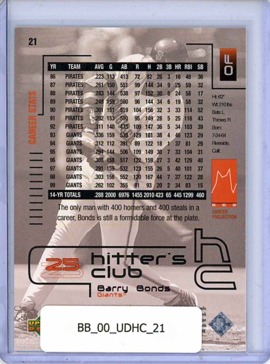 Barry Bonds 2000 Hitter's Club #21