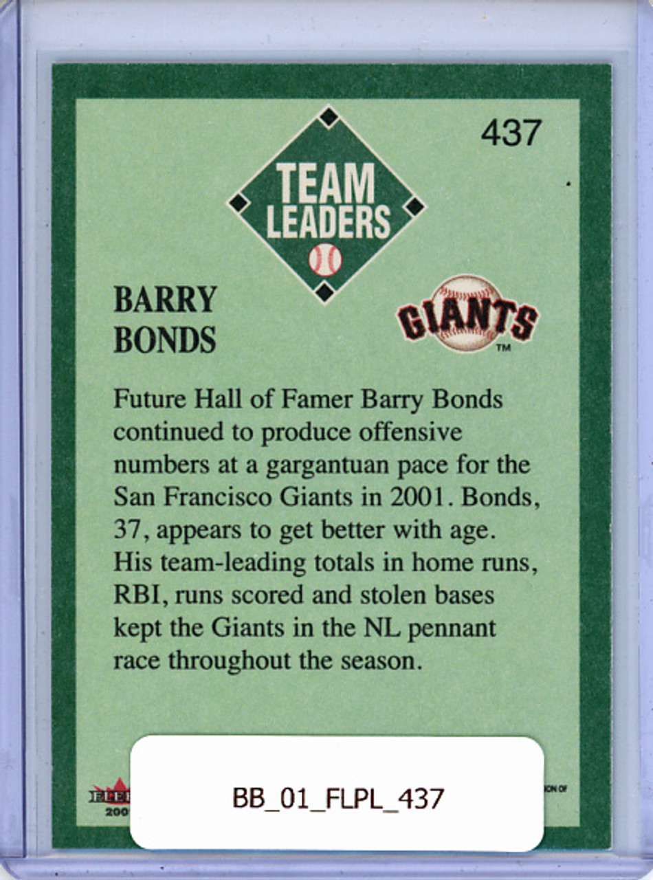Barry Bonds 2001 Platinum #437 Team Leaders