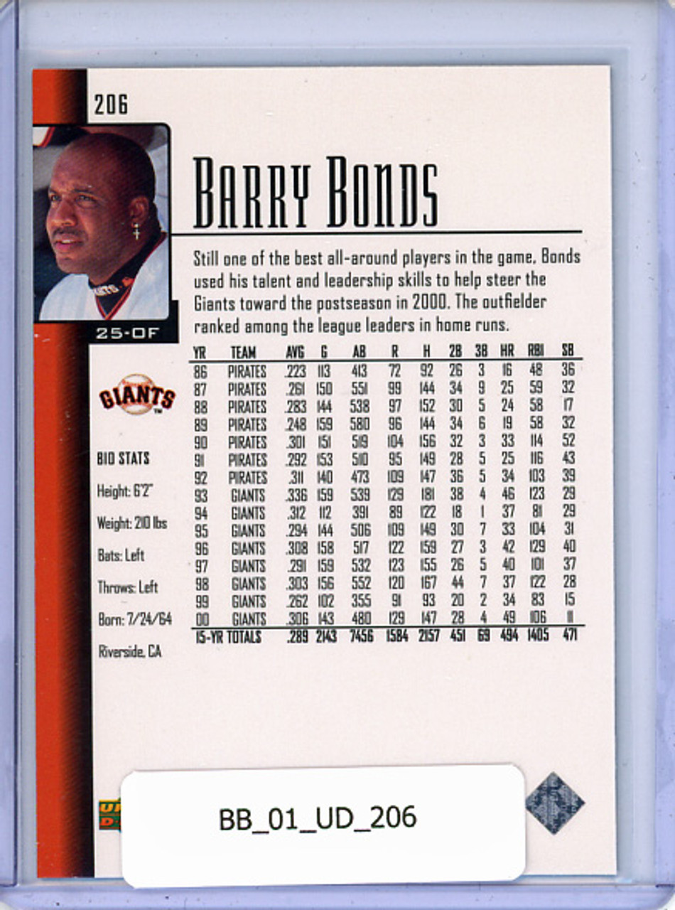 Barry Bonds 2001 Upper Deck #206