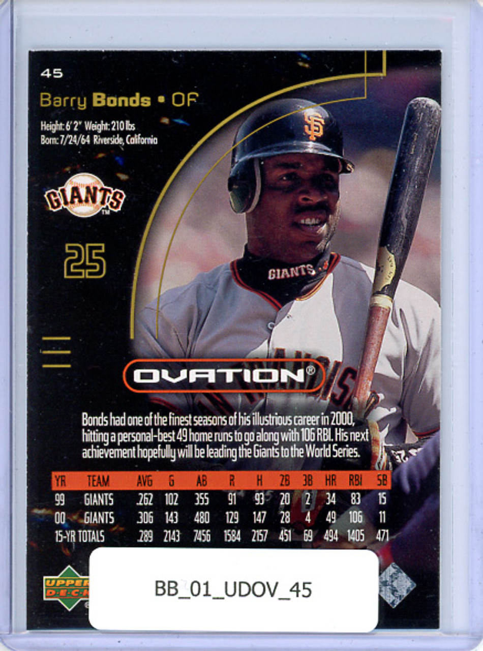 Barry Bonds 2001 Ovation #45