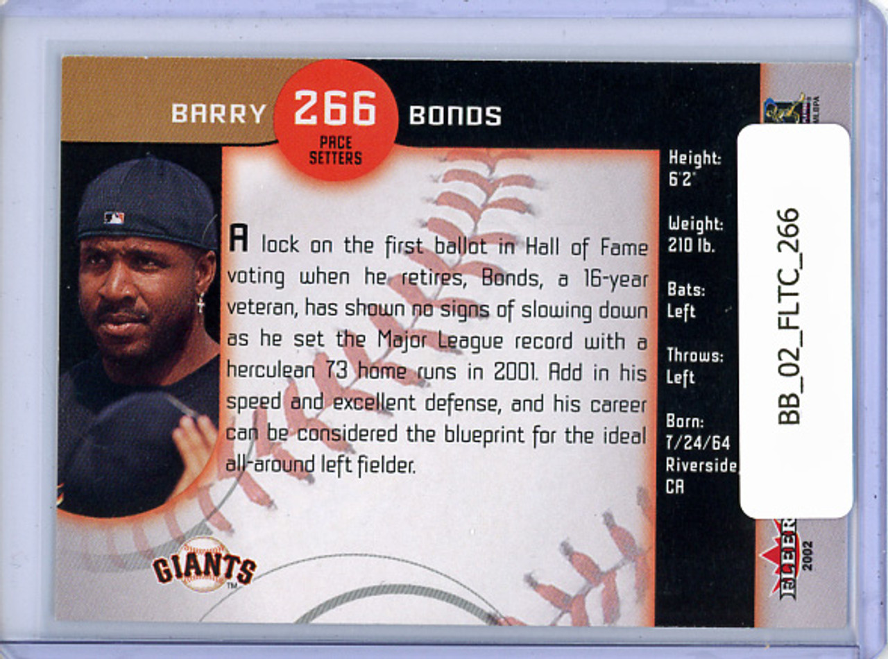 Barry Bonds 2002 Triple Crown #266 Pace Setters