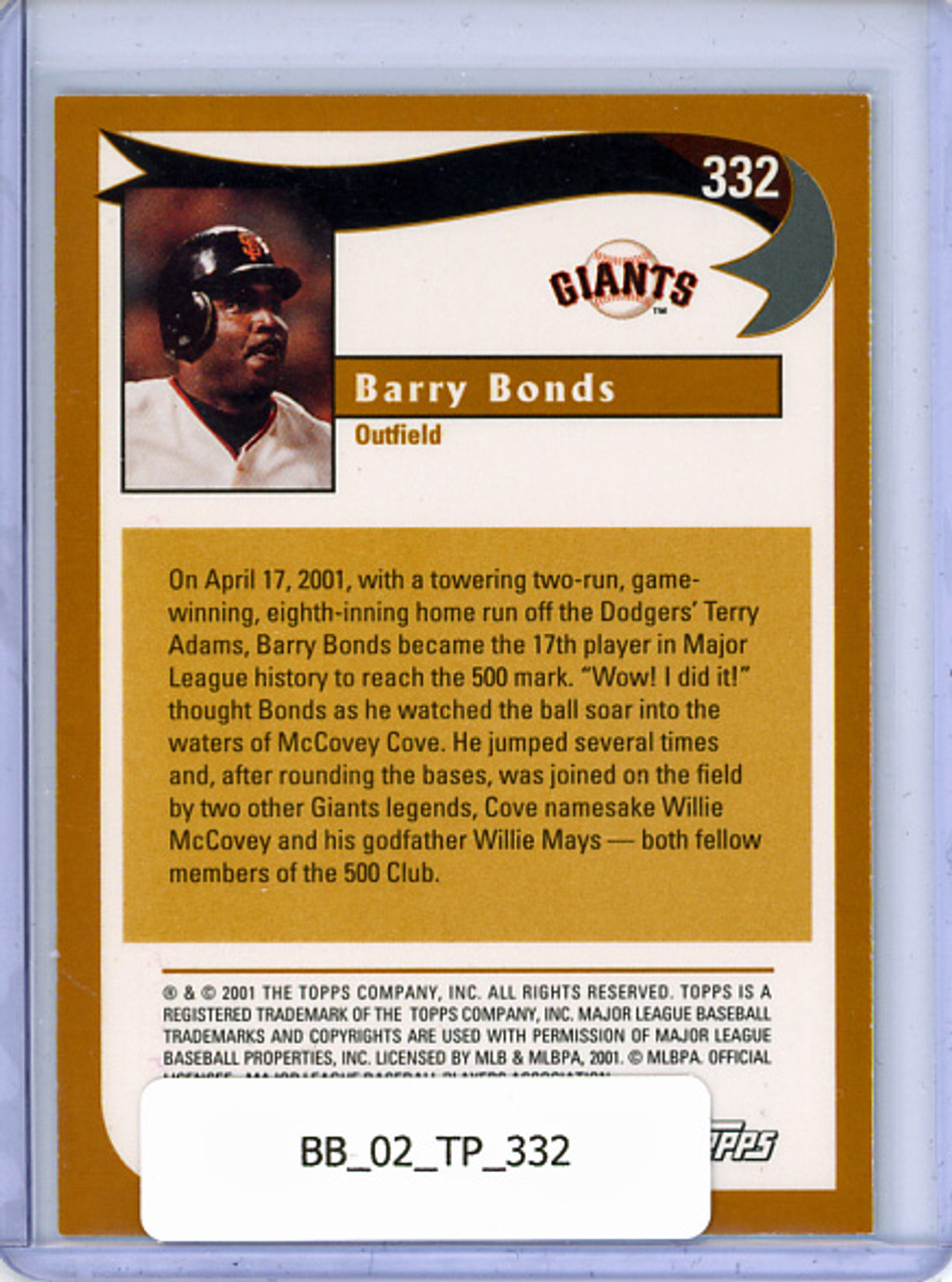 Barry Bonds 2002 Topps #332 Season Highlight