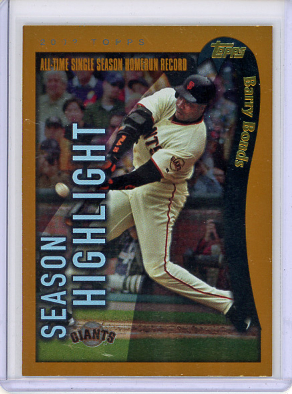 Barry Bonds 2002 Topps #336 Season Highlight