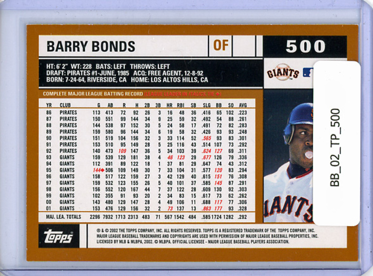 Barry Bonds 2002 Topps #500