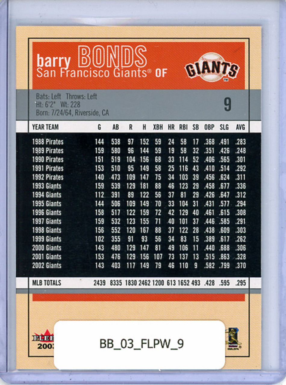 Barry Bonds 2003 Patchworks #9