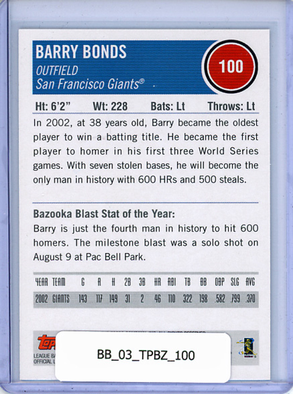 Barry Bonds 2003 Bazooka #100
