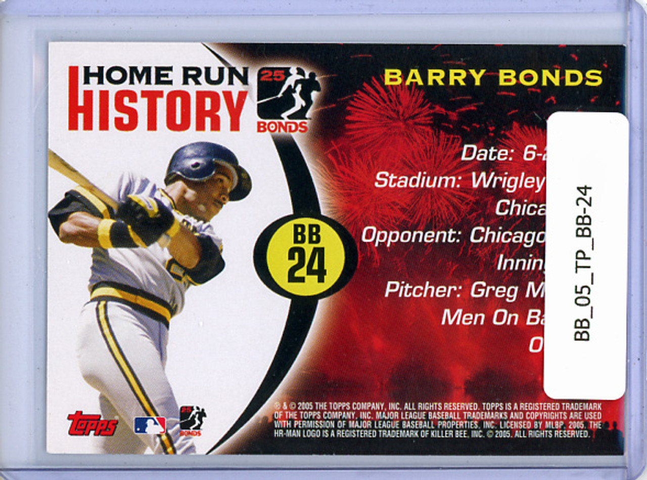 Barry Bonds 2005 Topps, Home Run History #BB24 HR 24