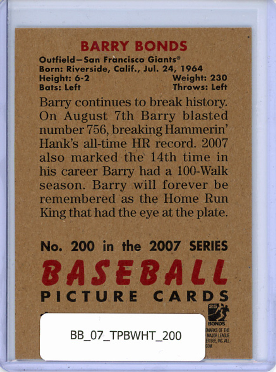 Barry Bonds 2007 Bowman Heritage #200
