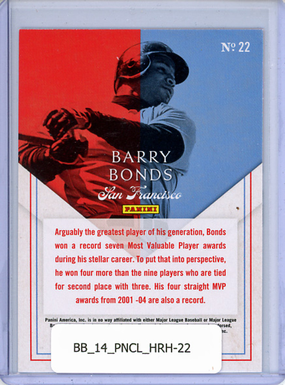 Barry Bonds 2014 Classics, Home Run Heroes #22