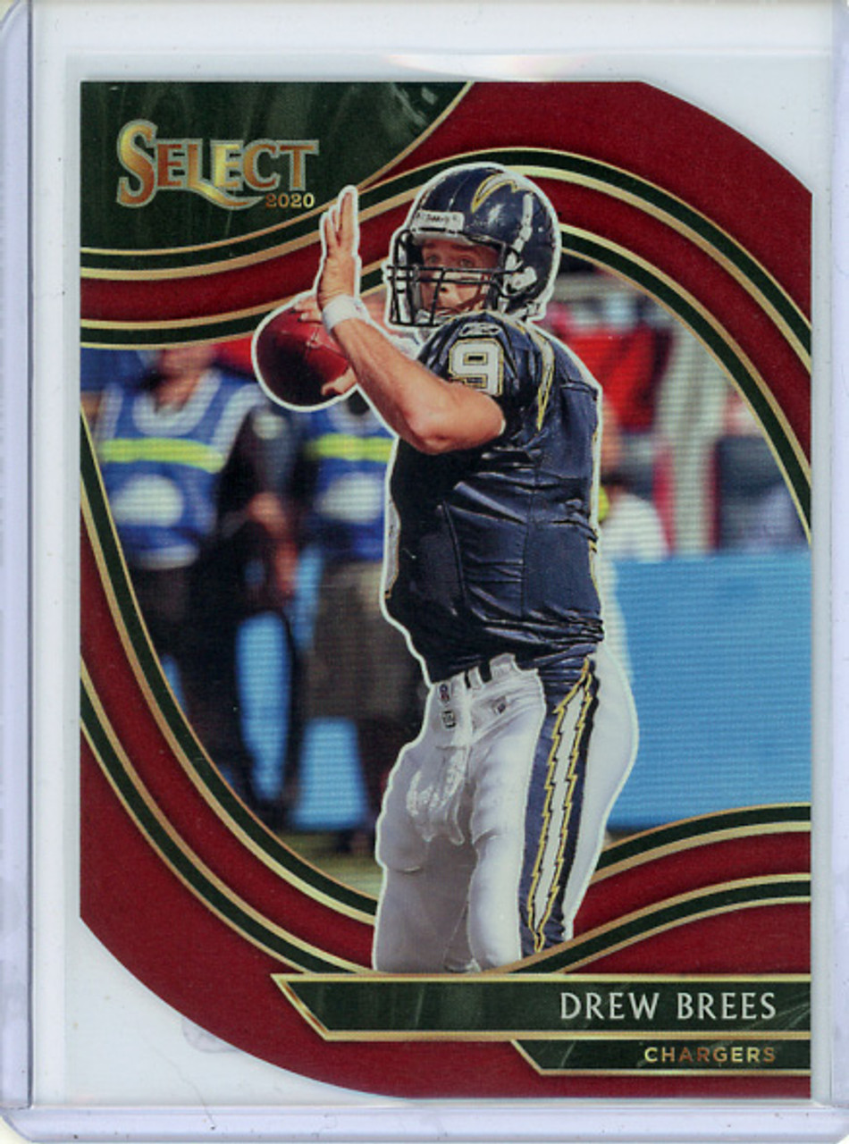 Drew Brees 2020 Select #315 Field Level Maroon Die Cut