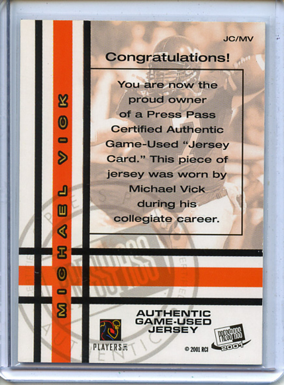 Michael Vick 2001 Press Pass, Game Jerseys #JC/MV (#252/400)