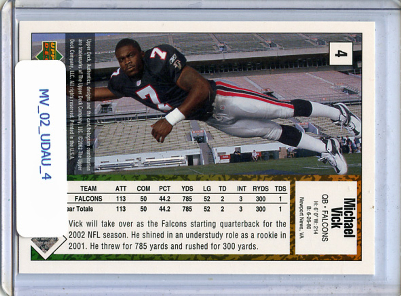 Michael Vick 2002 UD Authentics #4