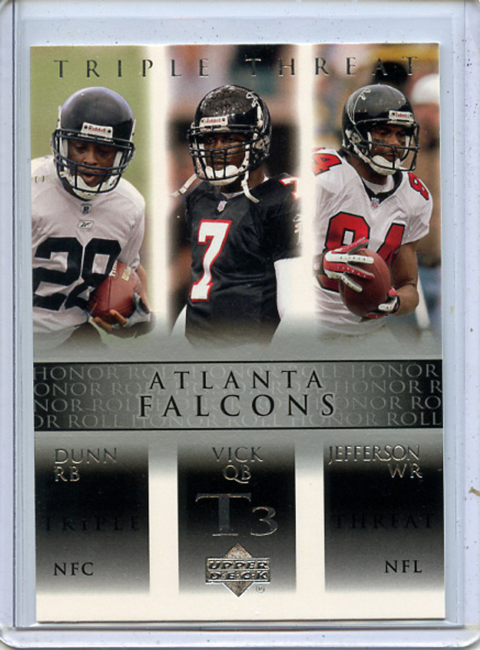 Michael Vick, Warrick Dunn, Shawn Jefferson 2002 Honor Roll #62 Triple Threat