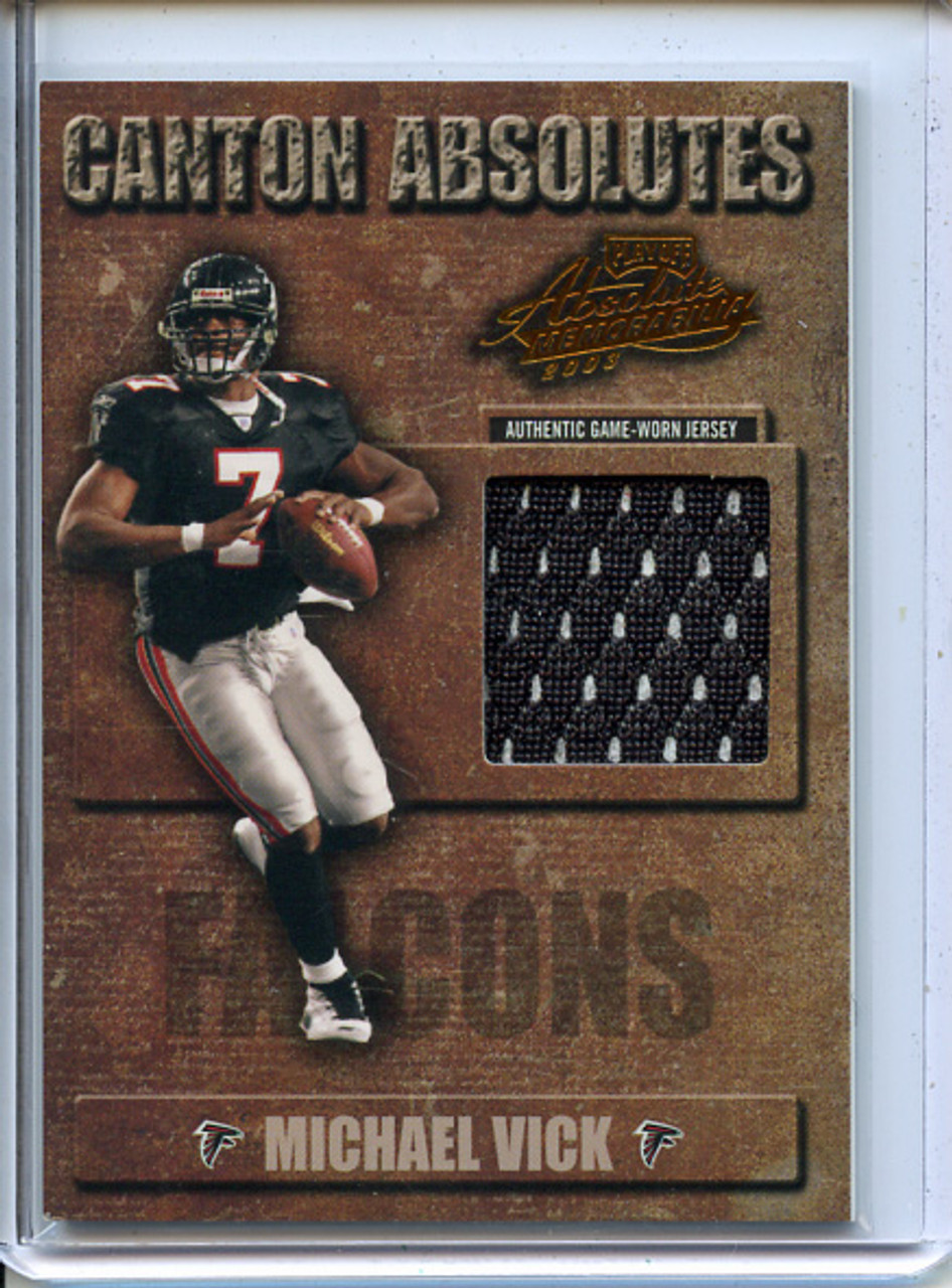 Michael Vick 2003 Playoff Absolute, Canton Absolutes Jersey #32 (#086/150)