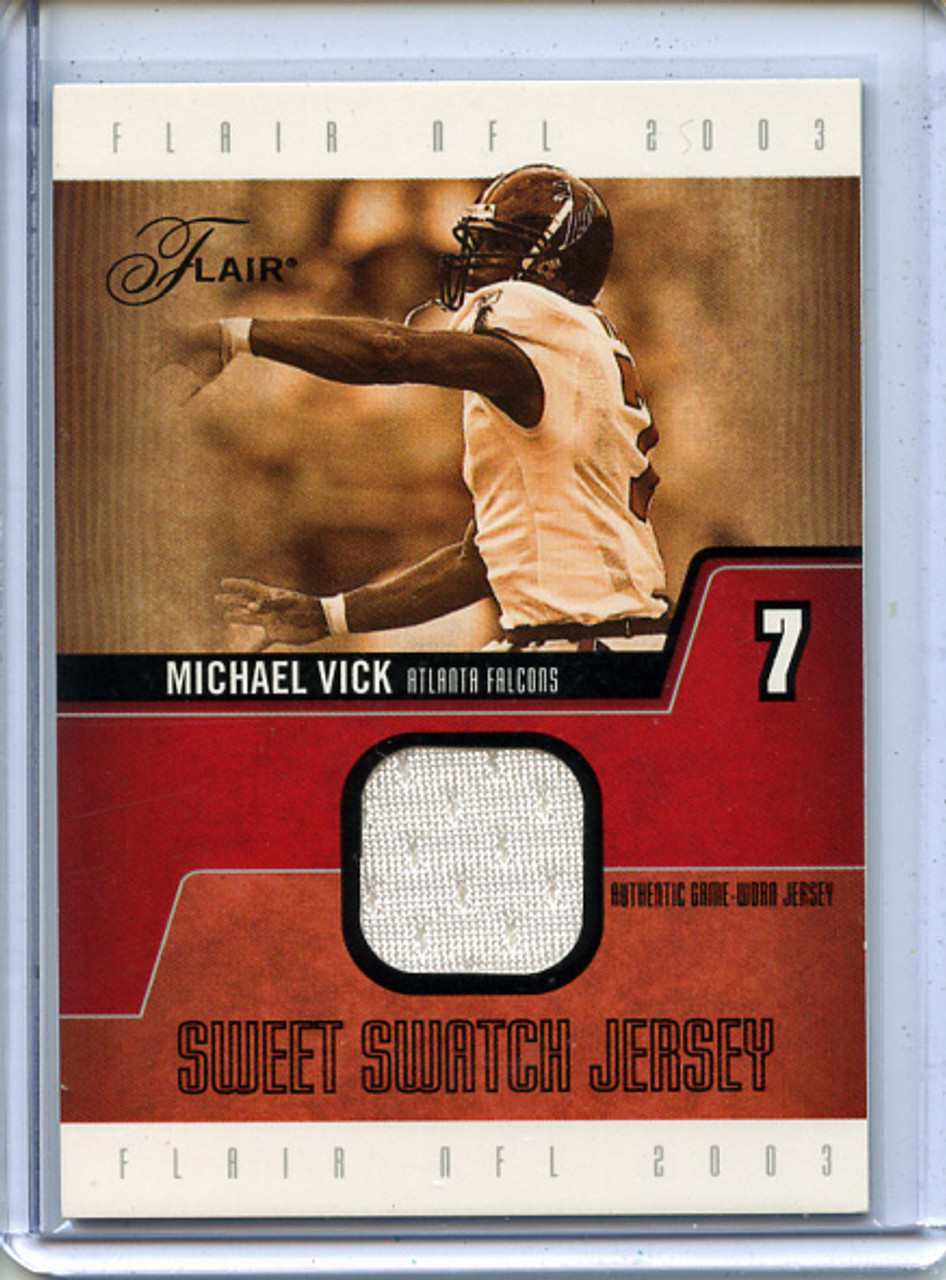 Michael Vick 2003 Flair, Sweet Swatch Jerseys #SSJR-MV (#193/200)