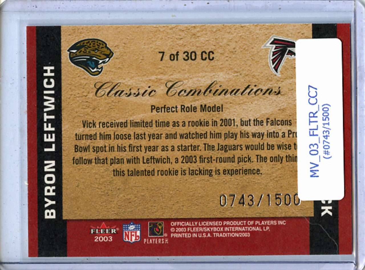 Michael Vick, Byron Leftwich 2003 Tradition, Classic Combinations #CC7 (#0743/1500)