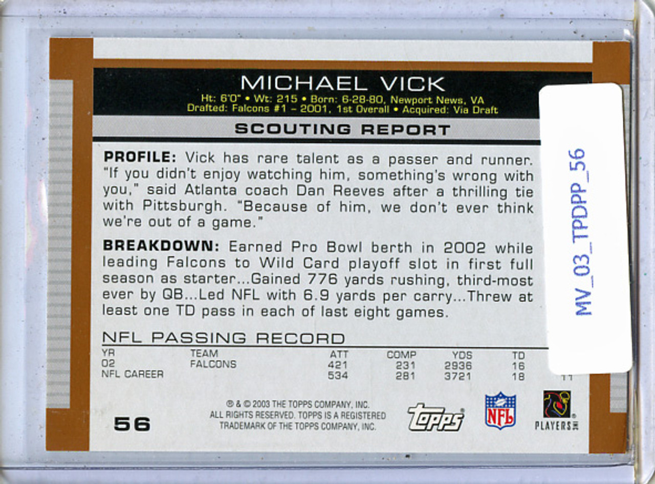 Michael Vick 2003 Draft Picks & Prospects #56