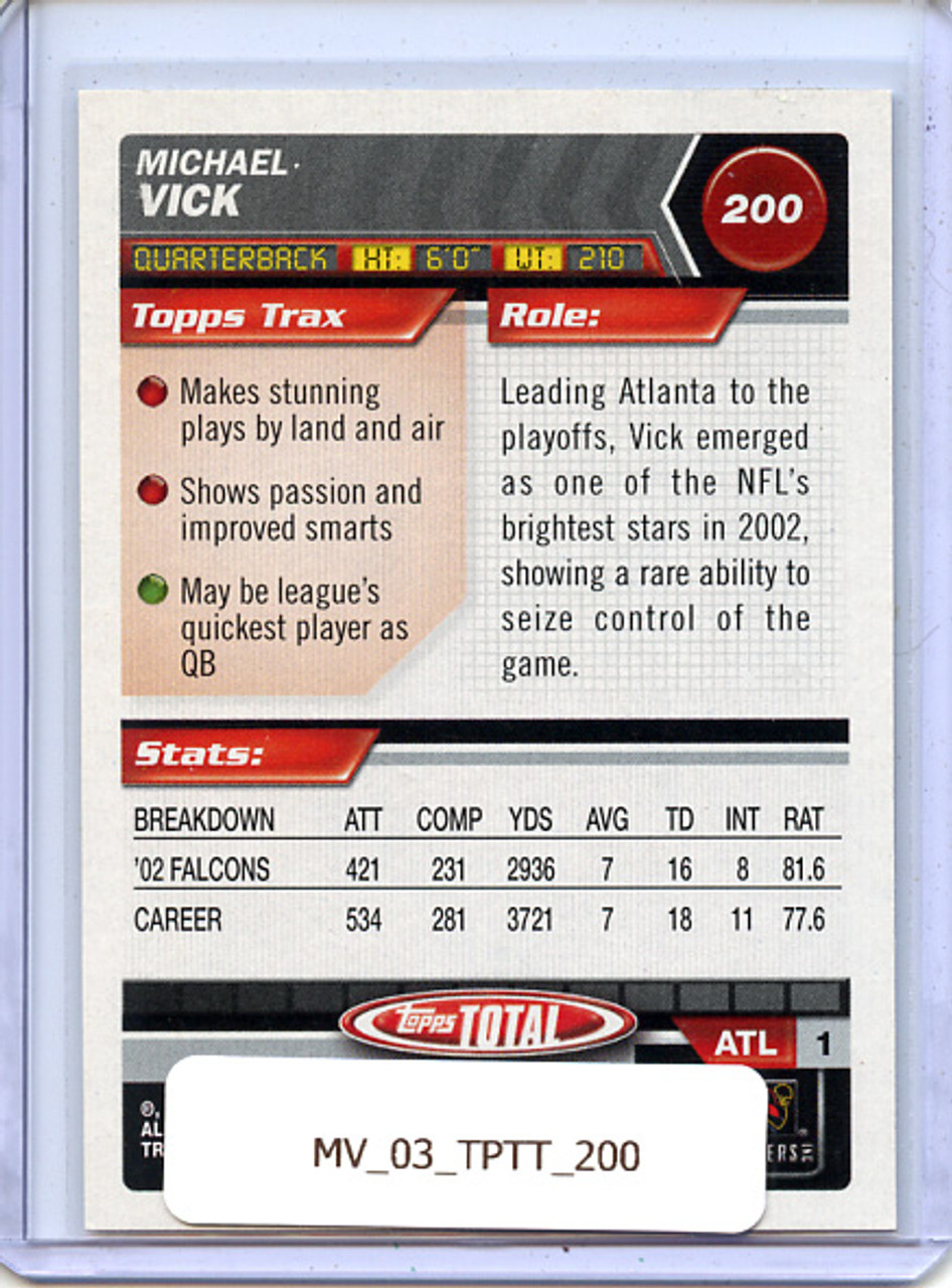 Michael Vick 2003 Total #200