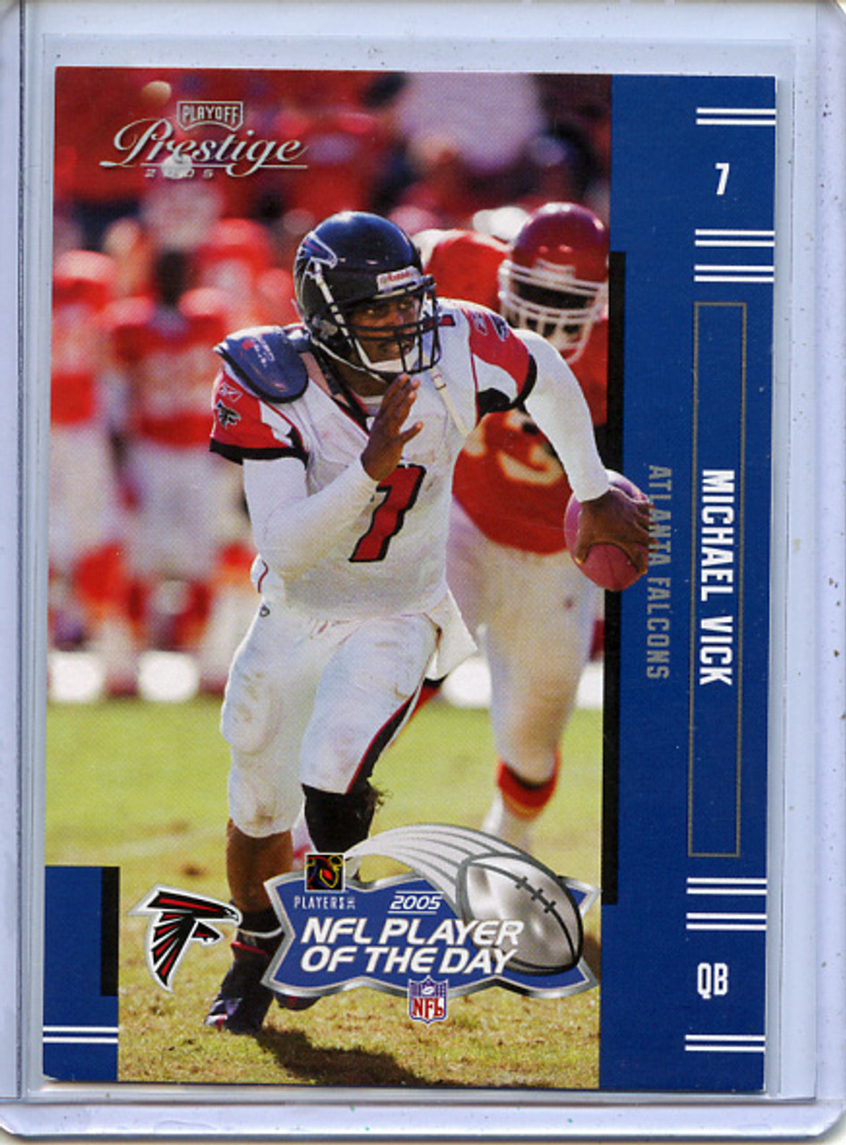 Michael Vick 2005 Playoff Prestige, NFL Player of the Day #NFLPOD-2