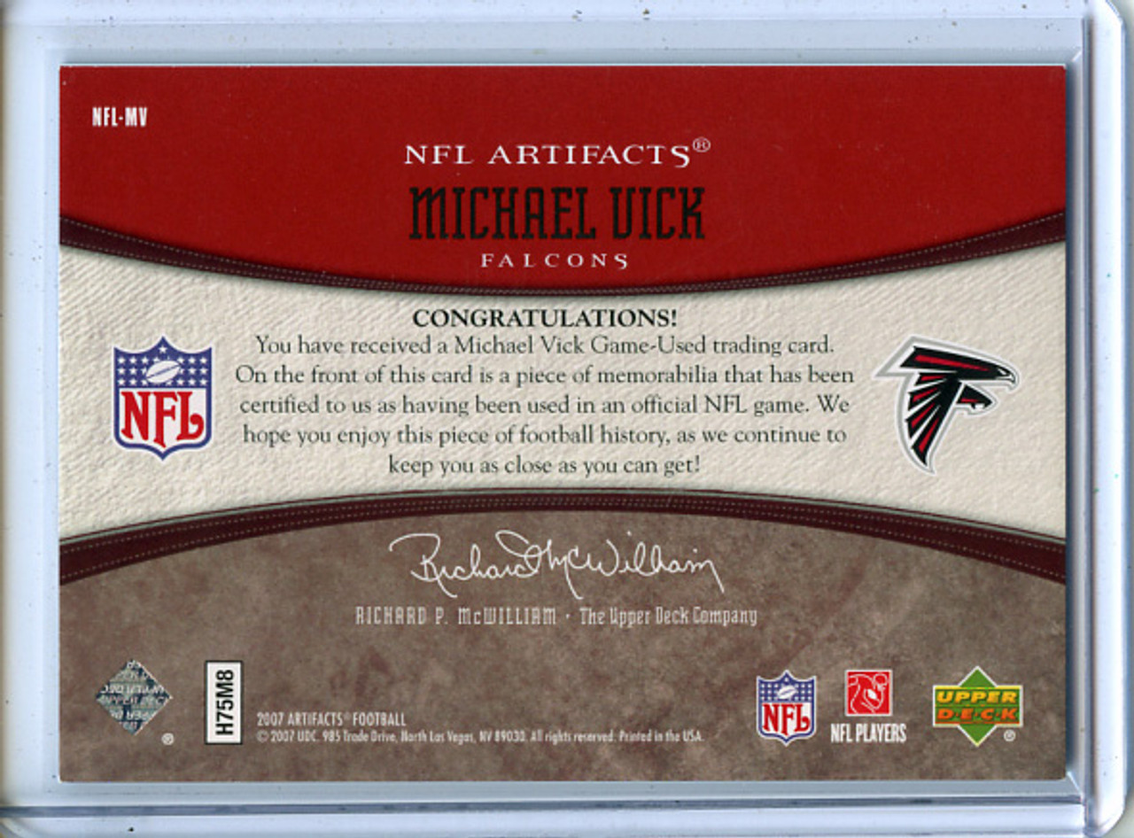 Michael Vick 2007 Artifacts, NFL Artifacts #NFL-MV Red (#002/250)