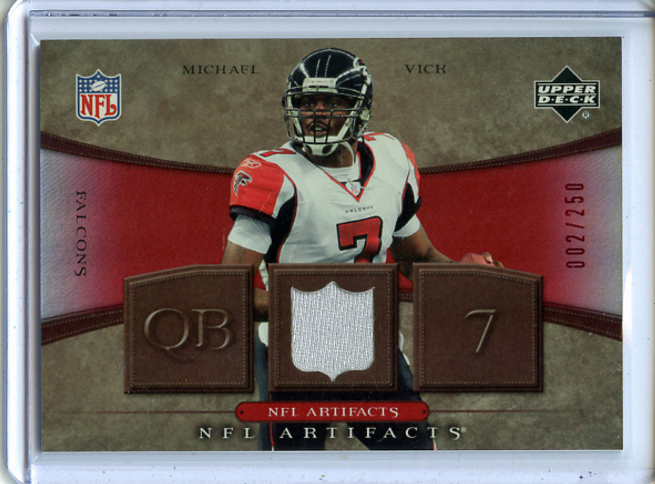 Michael Vick 2007 Artifacts, NFL Artifacts #NFL-MV Red (#002/250)