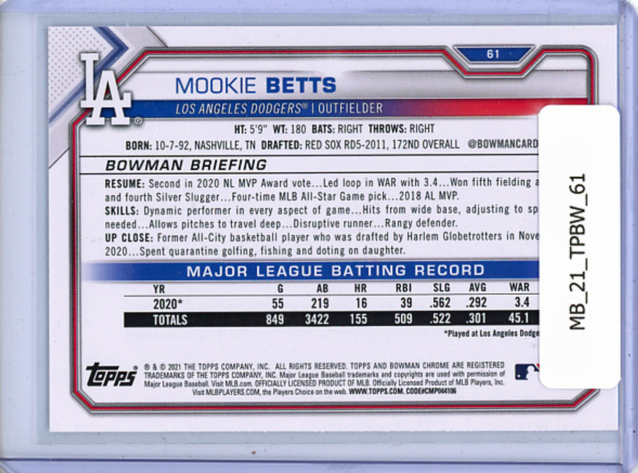 Mookie Betts 2021 Bowman #61