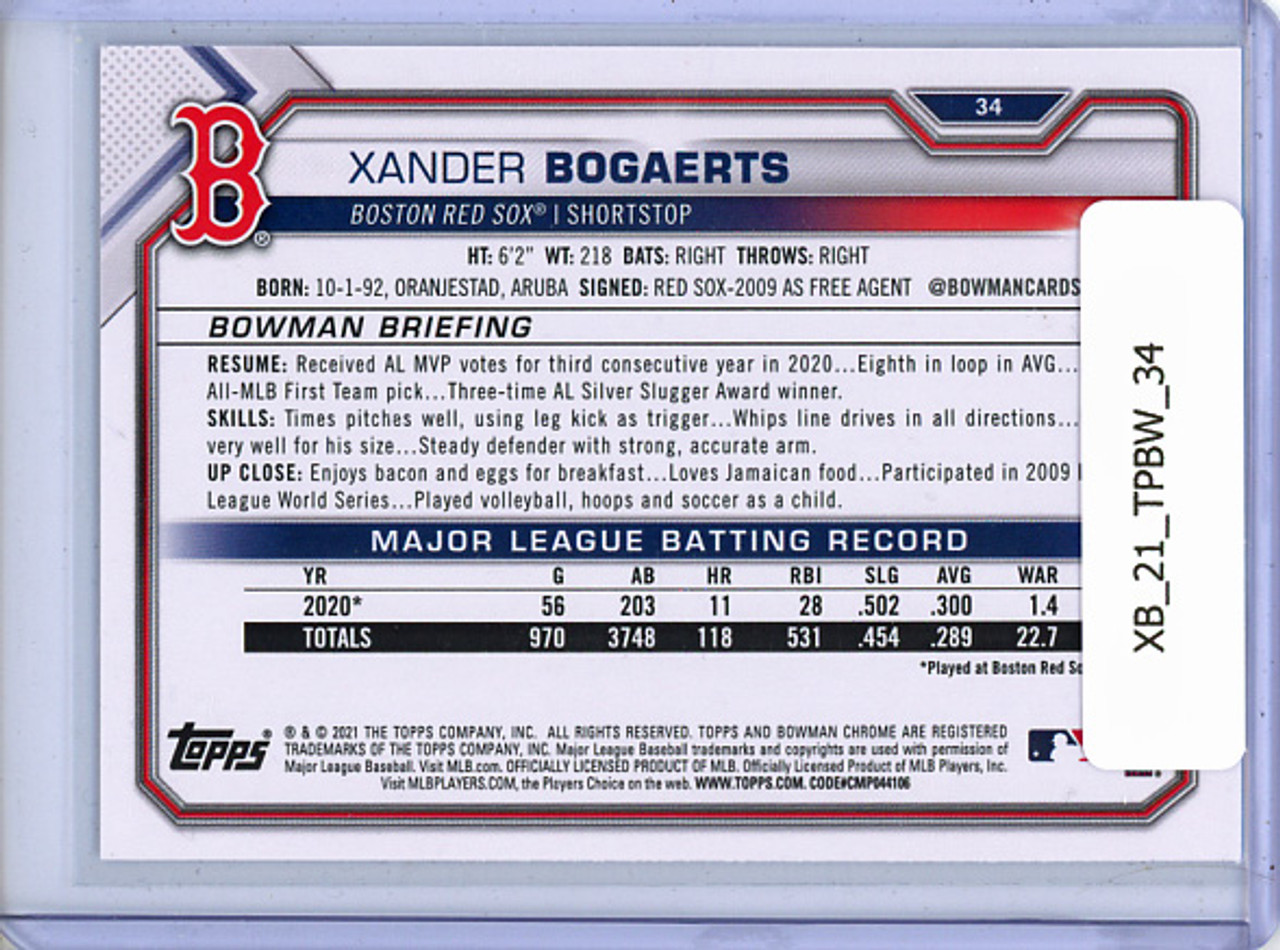 Xander Bogaerts 2021 Bowman #34