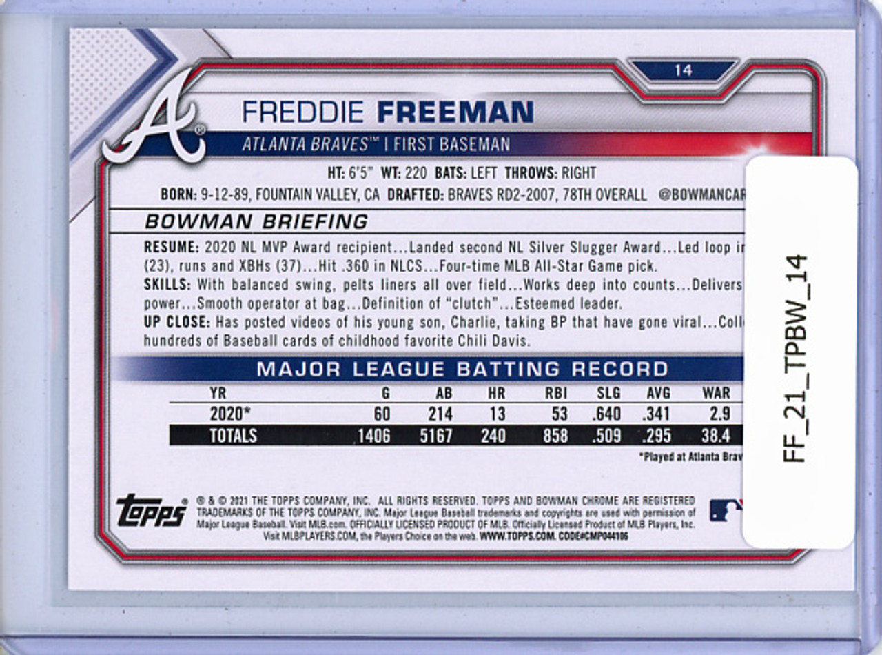 Freddie Freeman 2021 Bowman #14