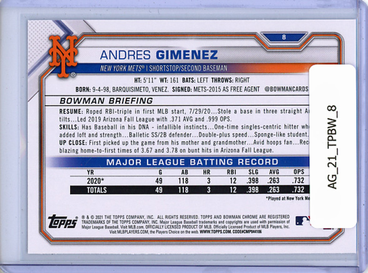 Andres Gimenez 2021 Bowman #8