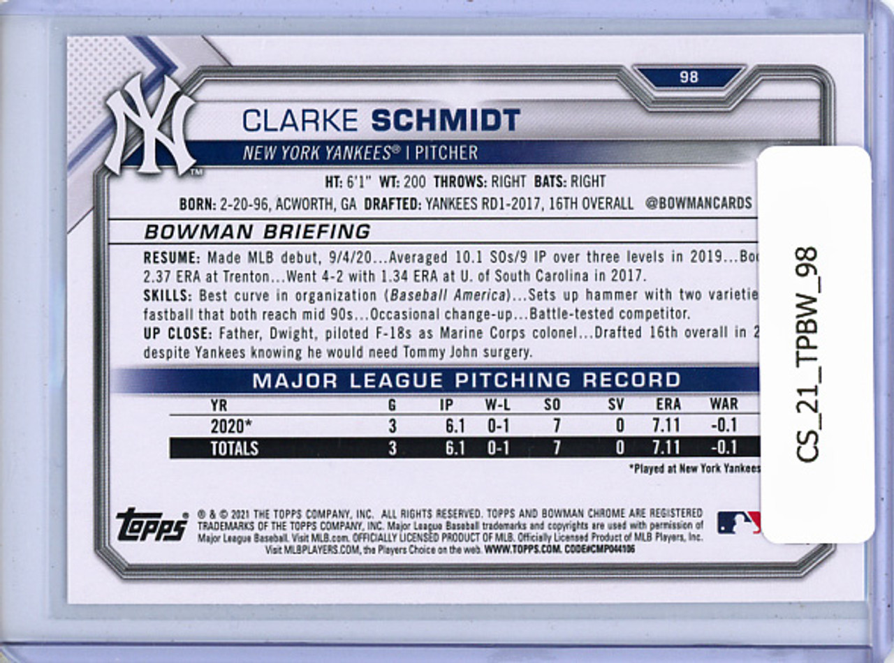 Clarke Schmidt 2021 Bowman #98