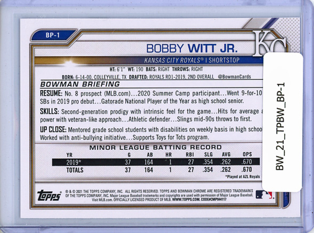 Bobby Witt Jr. 2021 Bowman Prospects #BP-1