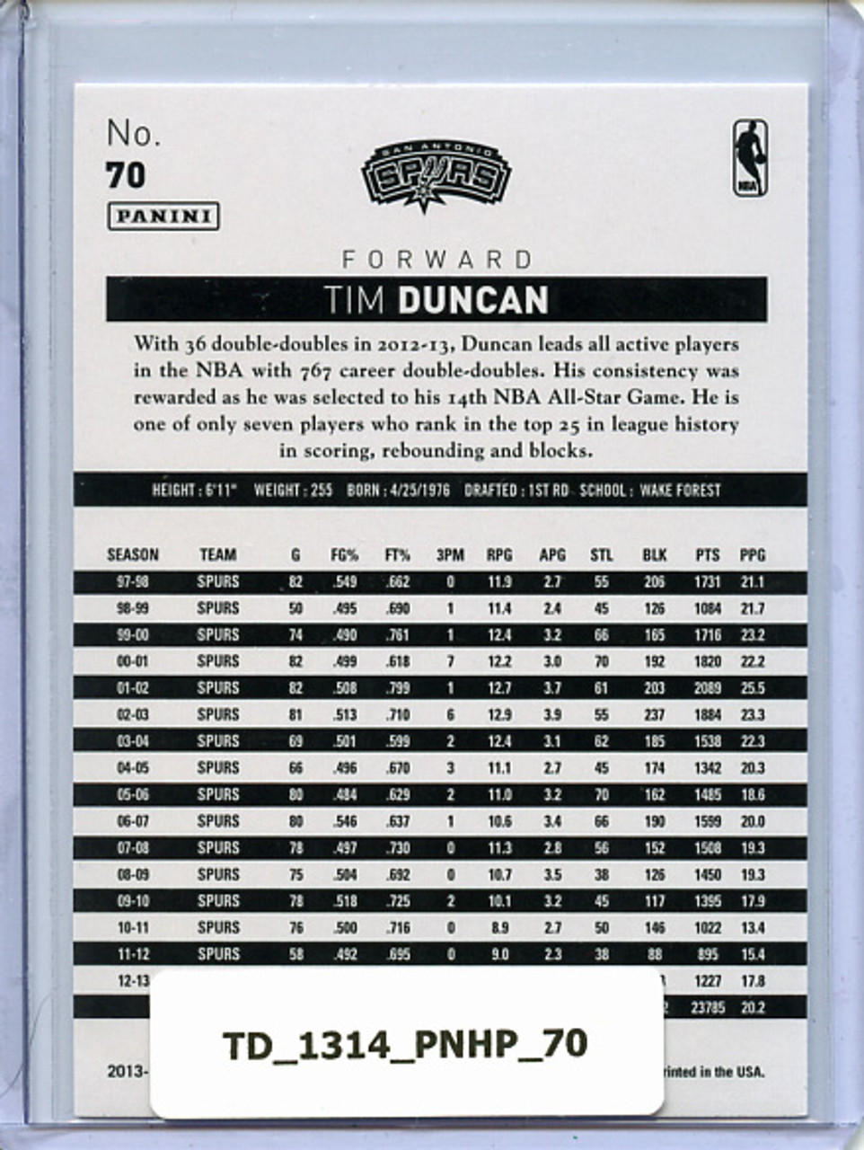 Tim Duncan 2013-14 Hoops #70