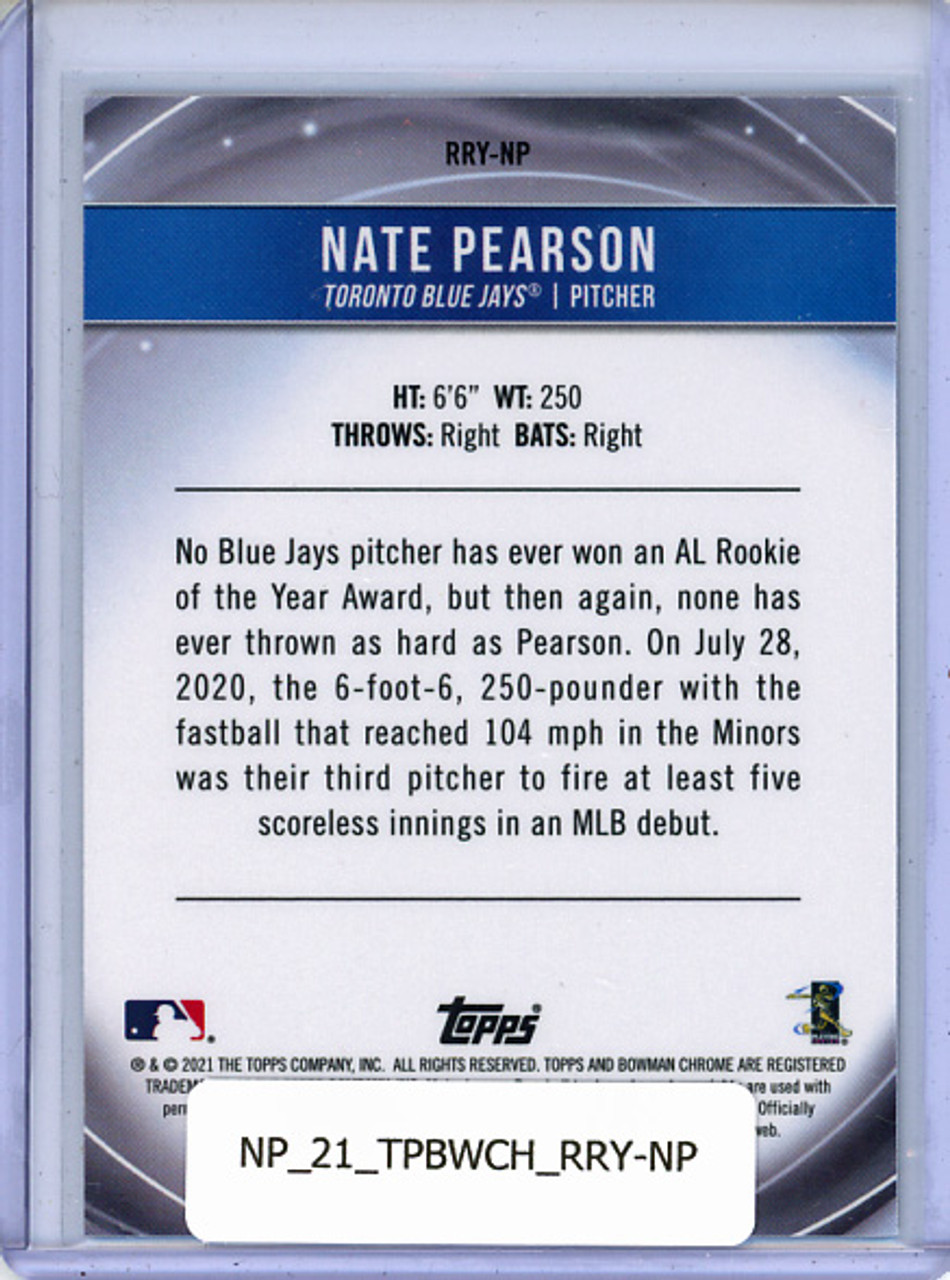 Nate Pearson 2021 Bowman Chrome, Rookie of the Year Favorites #RRY-NP