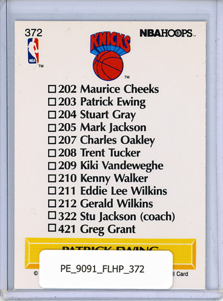 Patrick Ewing 1990-91 Hoops #372 Team Checklist