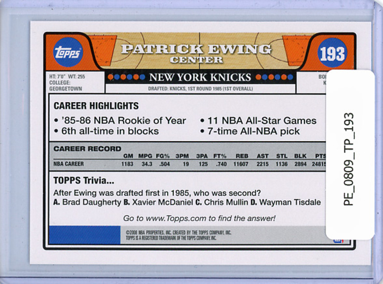 Patrick Ewing 2008-09 Topps #193