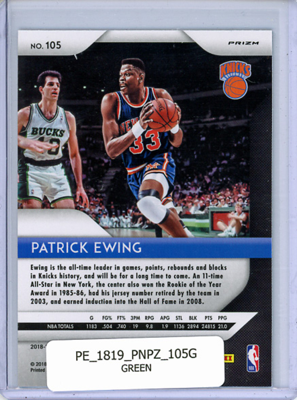 Patrick Ewing 2018-19 Prizm #105 Green