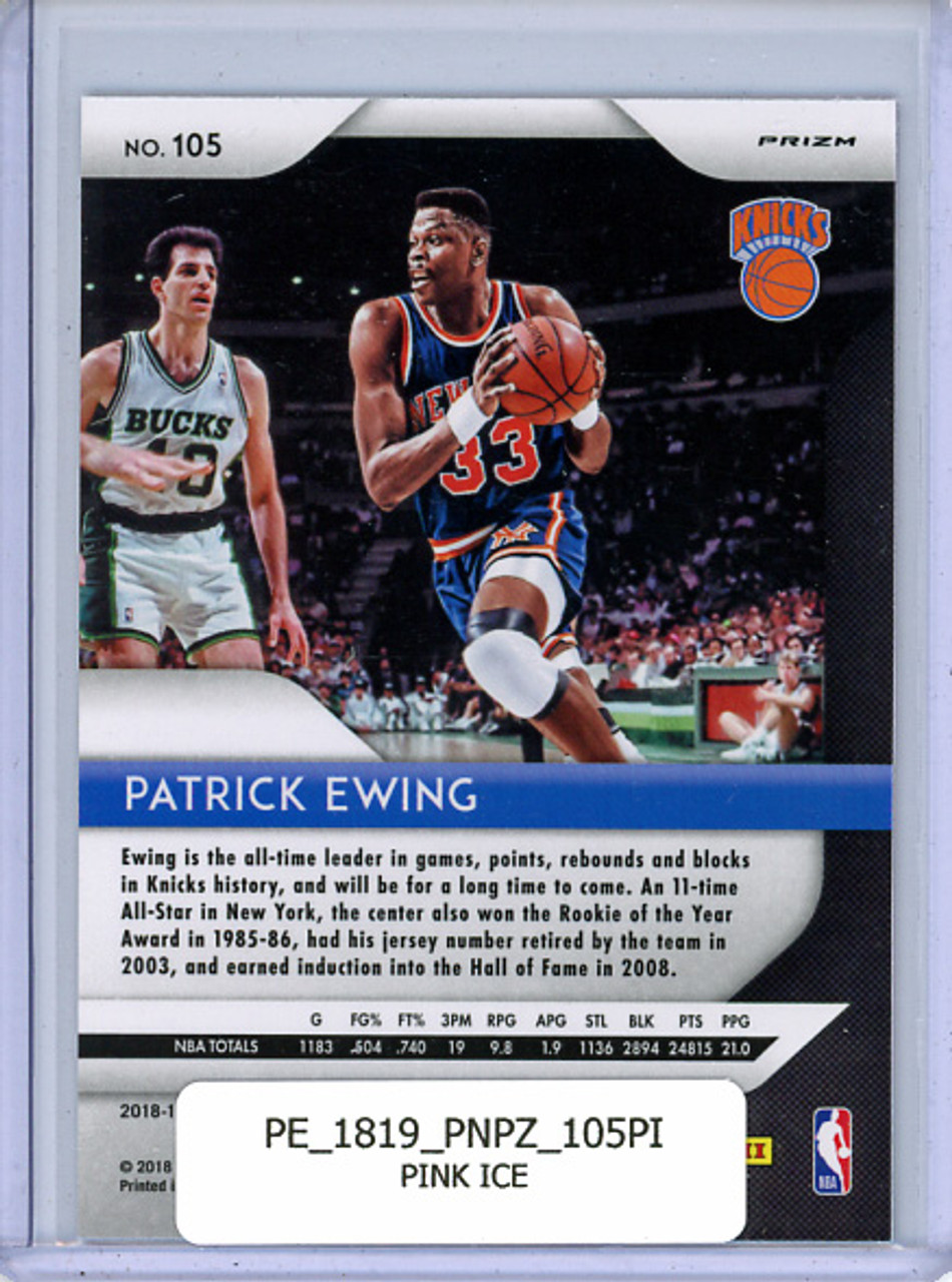 Patrick Ewing 2018-19 Prizm #105 Pink Ice