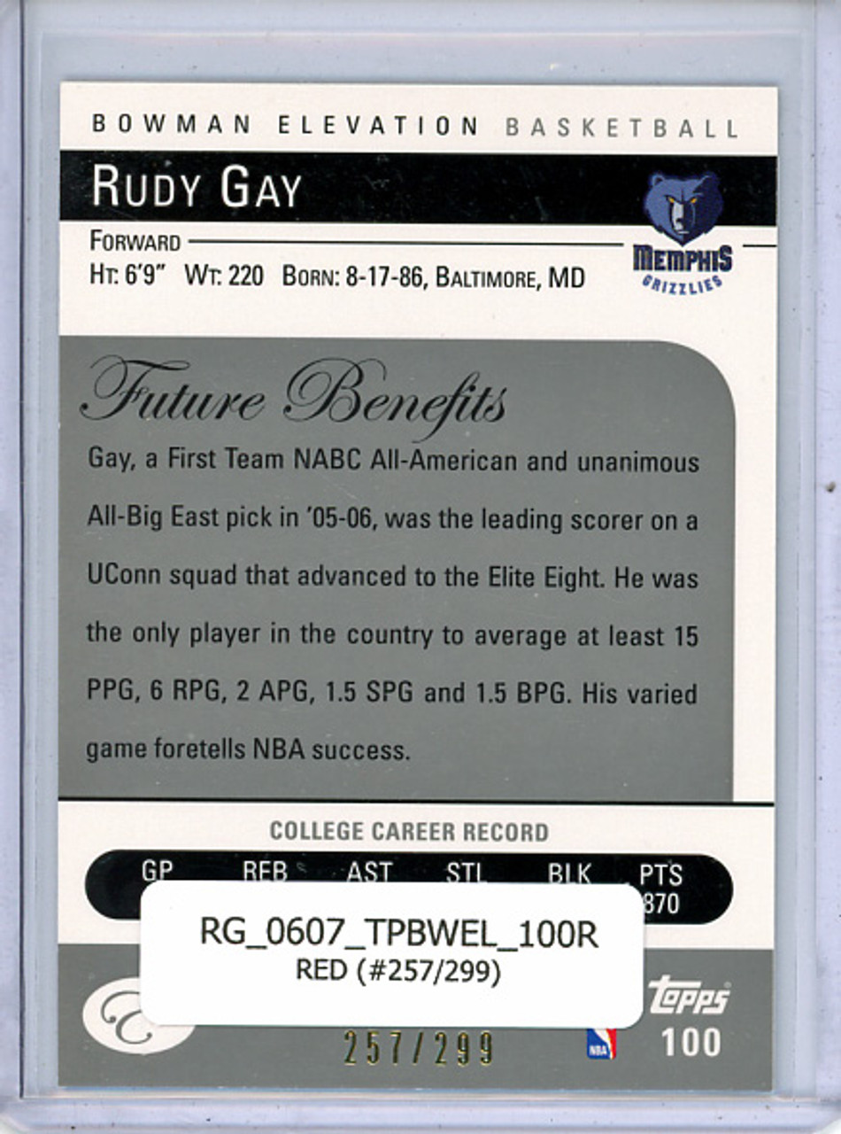 Rudy Gay 2006-07 Bowman Elevation #100 Red (#257/299)