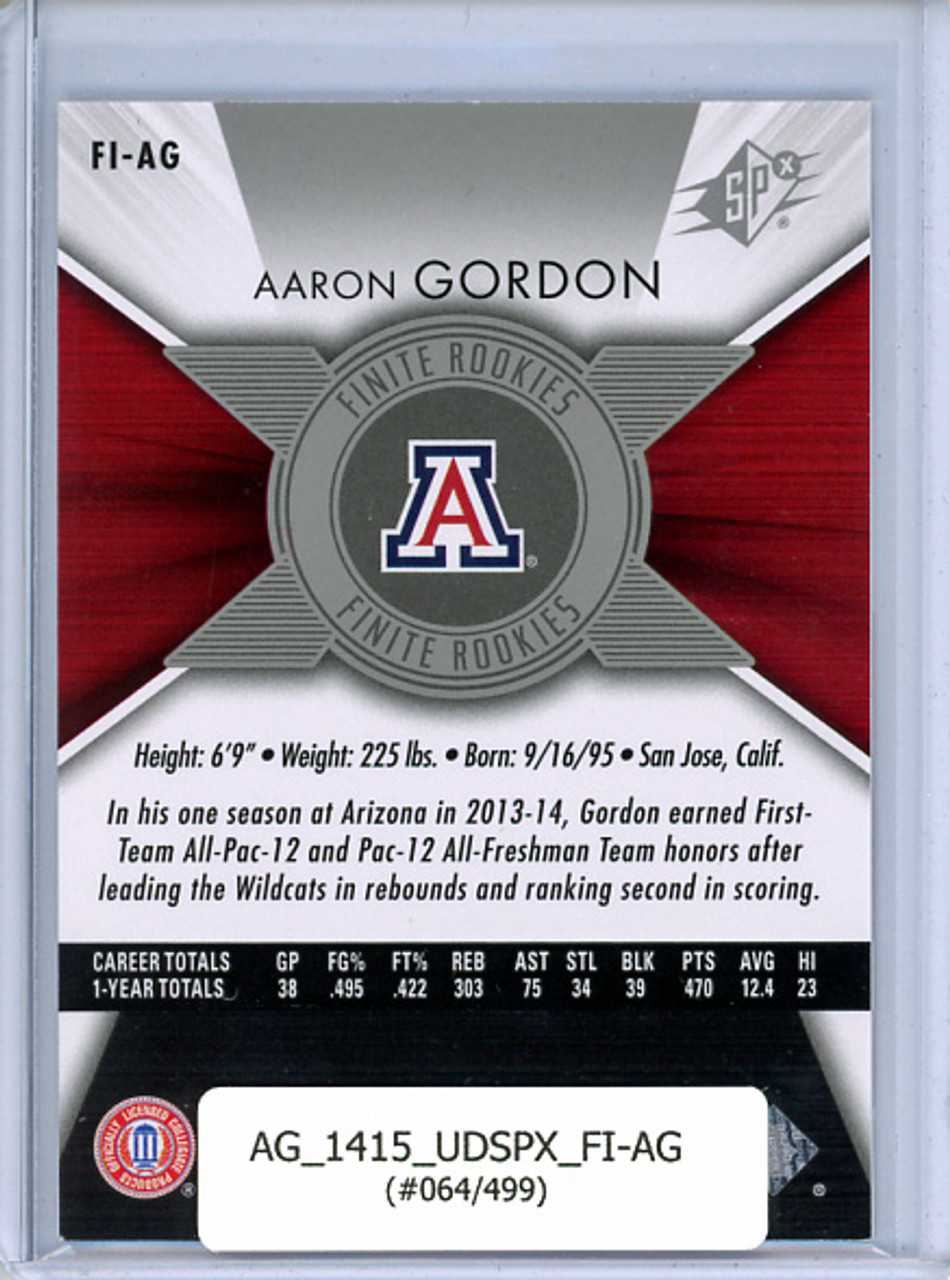 Aaron Gordon 2014-15 SPx, Finite Rookies #FI-AG (#064/499)