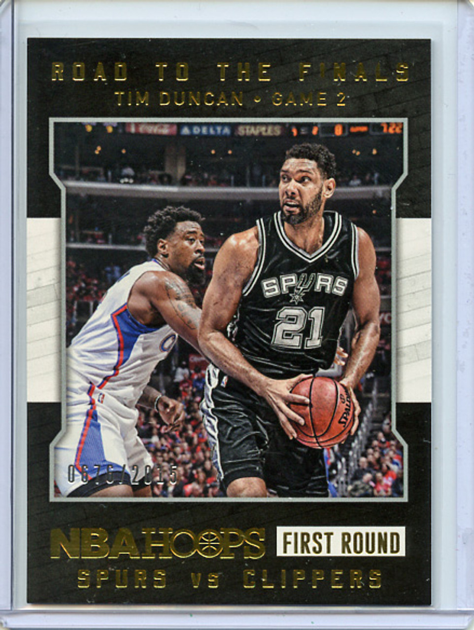 Tim Duncan 2015-16 Hoops, Road to the Finals #16 First Round (#0676/2015)