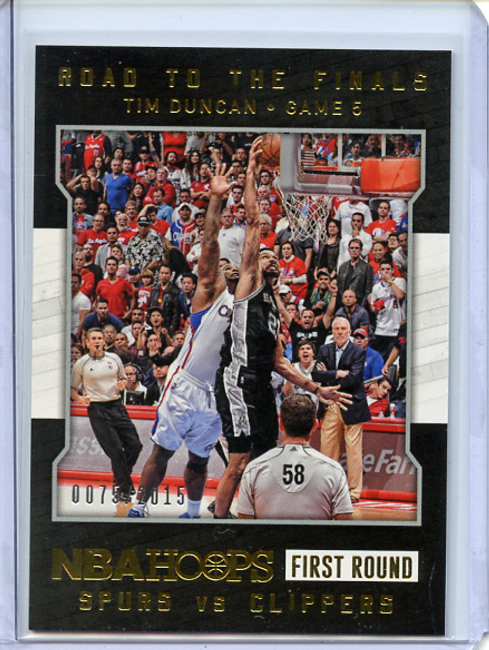 Tim Duncan 2015-16 Hoops, Road to the Finals #35 First Round (#0075/2015)