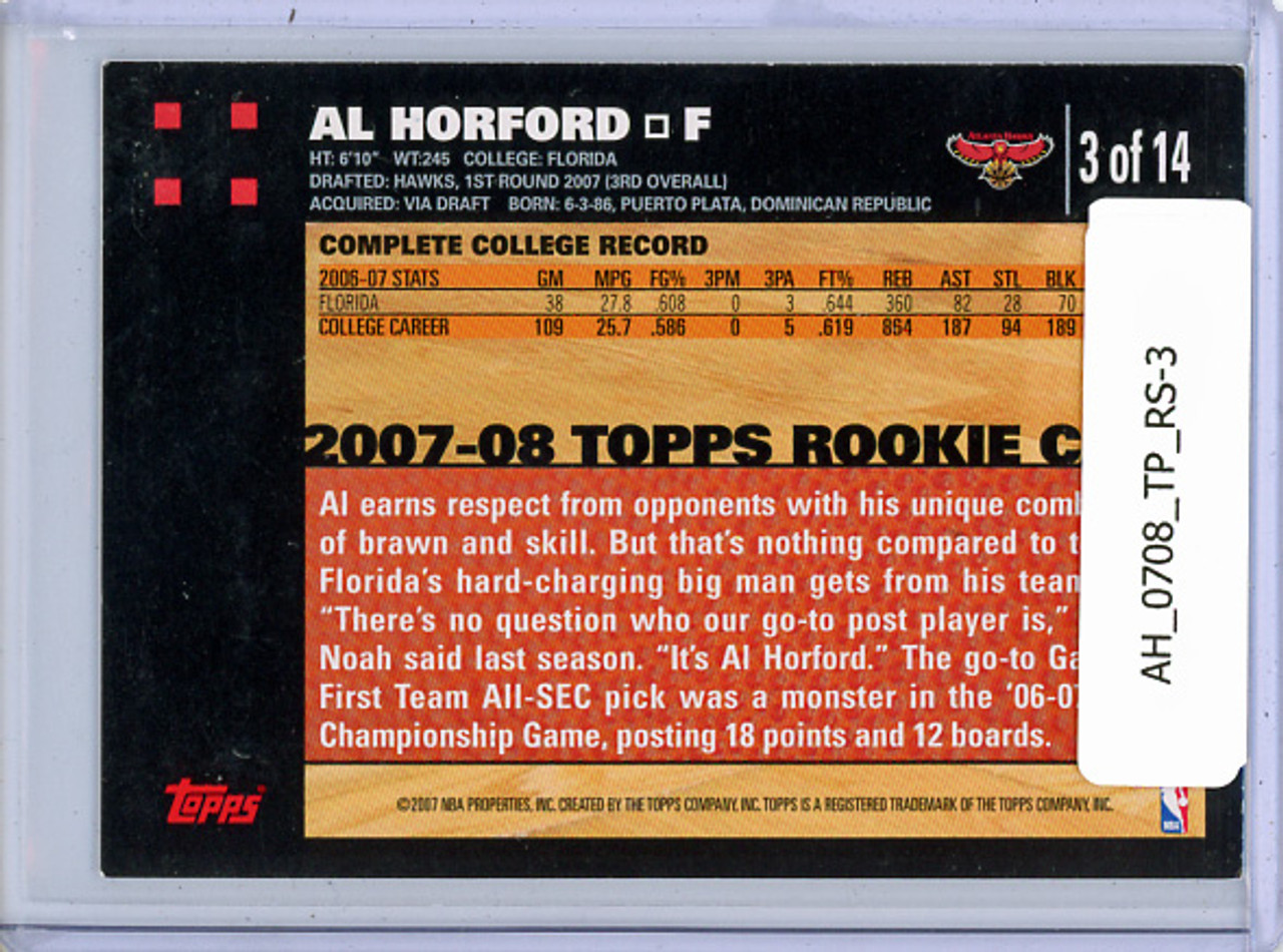 Al Horford 2007-08 Topps, Rookie Set #3