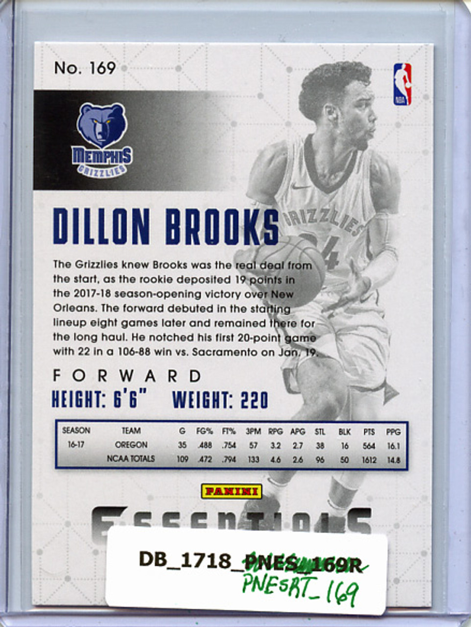 Dillon Brooks 2017-18 Essentials #169 Retail