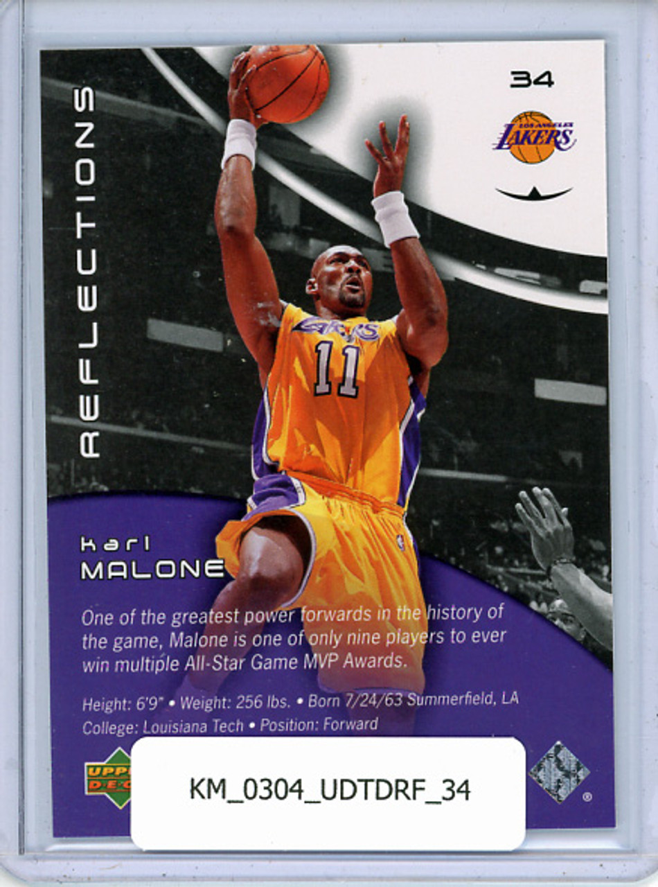 Karl Malone 2003-04 Triple Dimensions Reflections #34