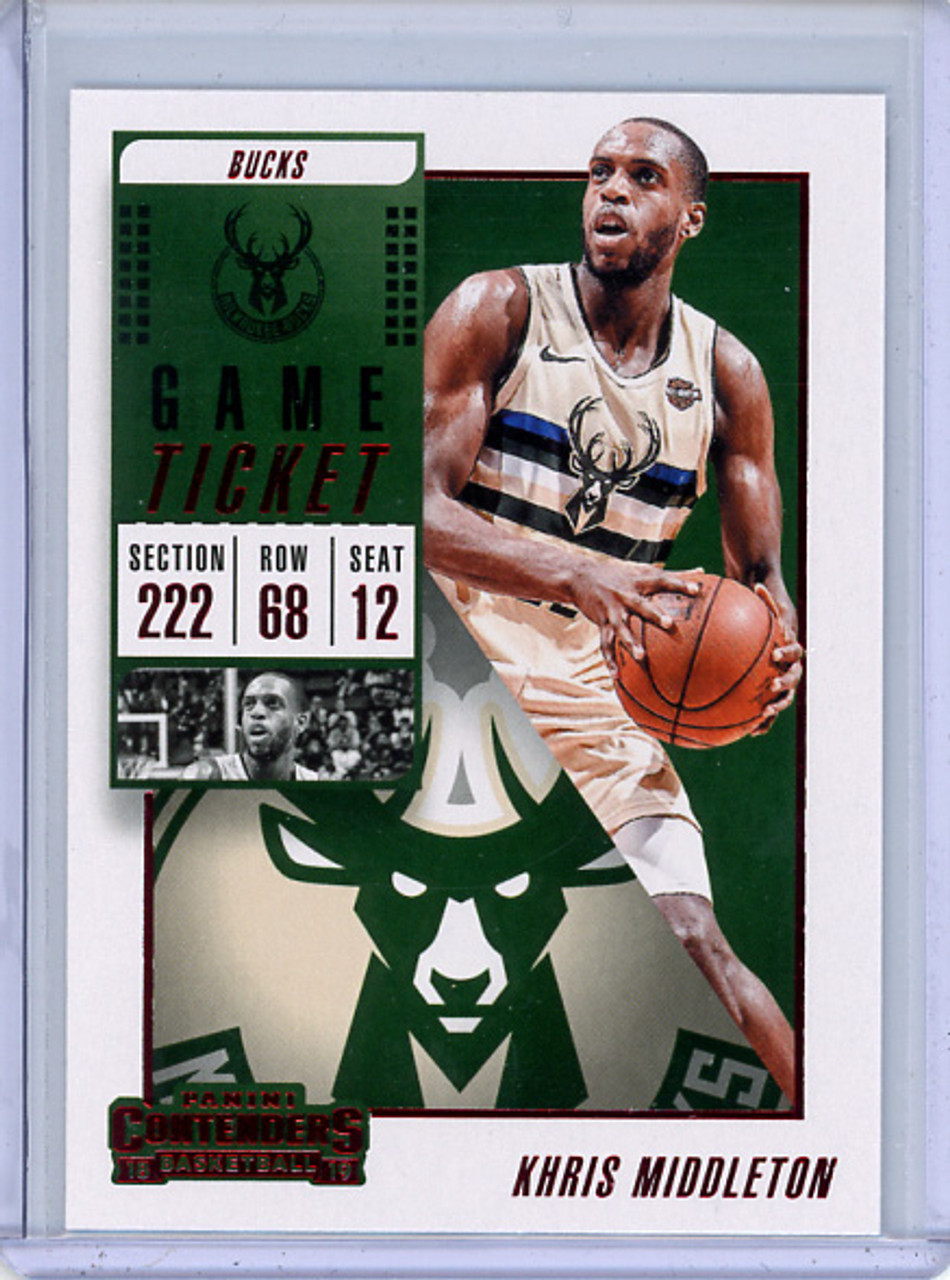 Khris Middleton 2018-19 Contenders #31 Game Ticket Red